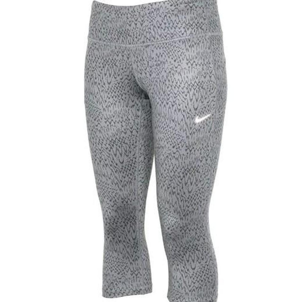 Nike Dri-Fit Epic Run Tight Running Capri Leggings 904916-012 Sz XS Gray Black